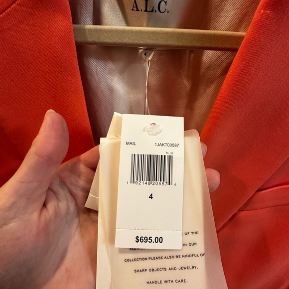 ALC Salmon Blazer NWT Size 4 - Picture 5 of 7